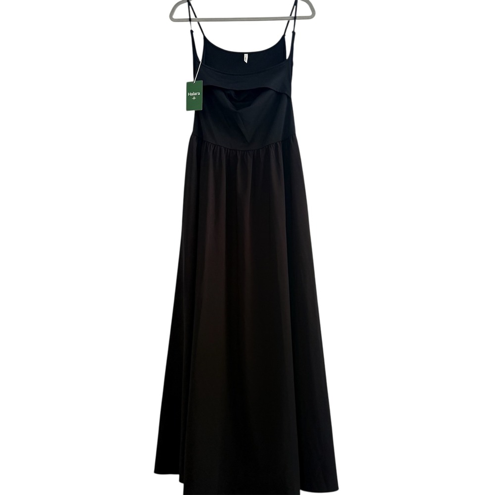 Halara Breezeful Backless Side Pocket Flowy Flare Maxi Quick Dry Slip Dress M - Picture 6 of 14